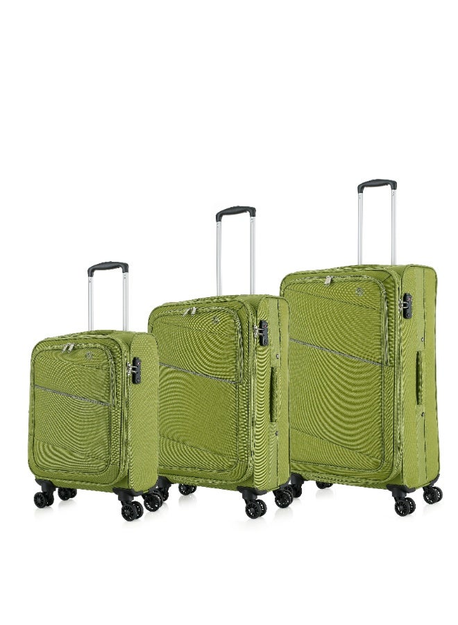 HT H.T 3-Piece Luggage Set | Soft Shell Travel Bag Suitcases | Lightweight Expandable Trolley Luggage Bag Set (33/55/82 Liters, Lightweight Travel Set) (3-Piece Set 20"/24"/28") - Image 2